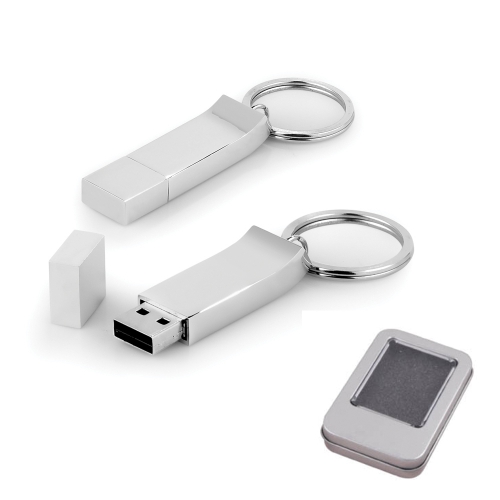 8 GB metallnyckelring USB-minne