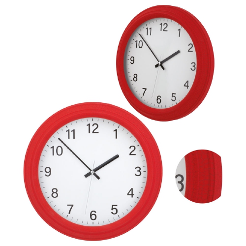 Wood Patterned Plastic Wall Clock