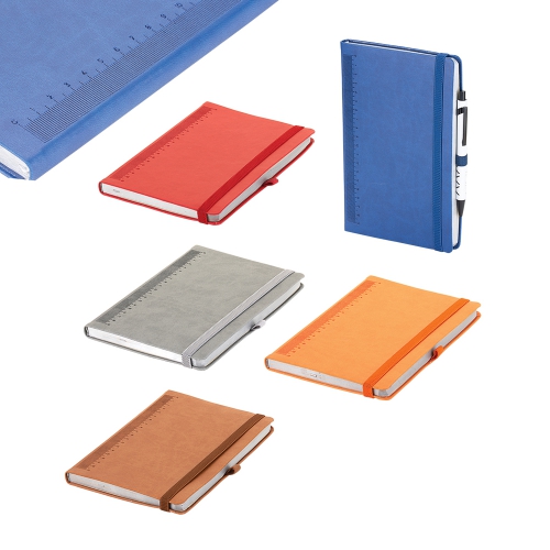 Thermoleather Cover Notebook med linjal (13 x 21 cm)