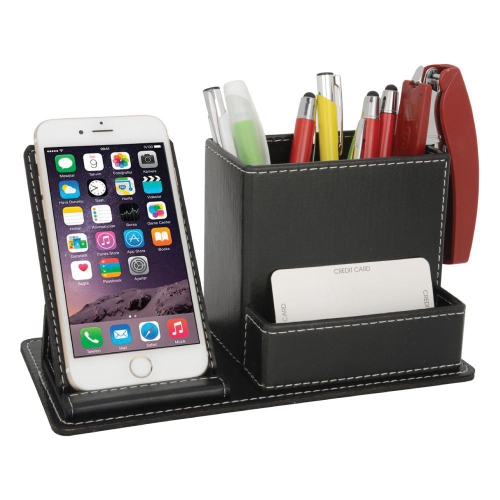 Faux Leather Pen Holder