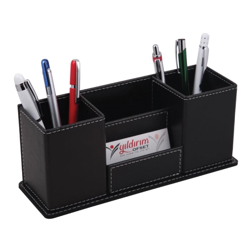 Faux Leather Pen Holder