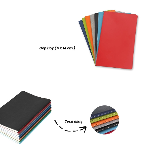 Thermo Leather Notebook with Painted Edges and Magnets