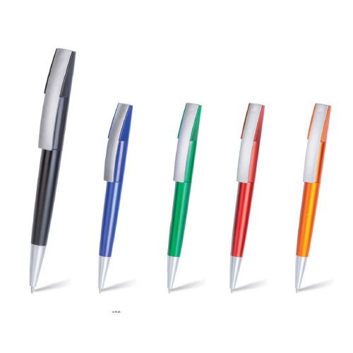 Push-On Plastic Rubber Ballpoint Pen