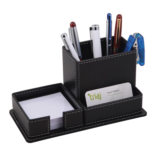 Faux Leather Pen Holder