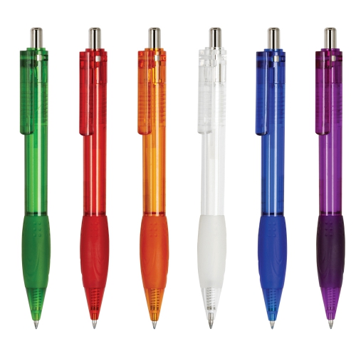 Rubber Body Plastic Rollerball Pen