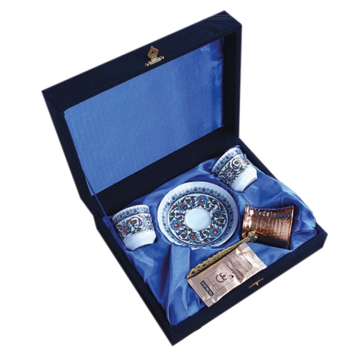 Turkish Coffee Set with Wooden Box